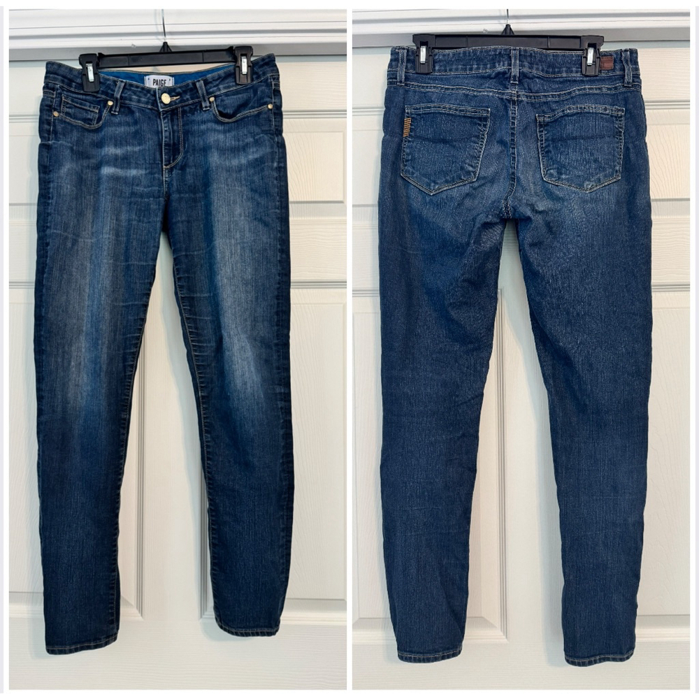 Paige Skyline Skinny Blue Jeans Size 30 Carson Wash